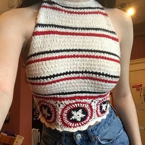 Knit halter top
